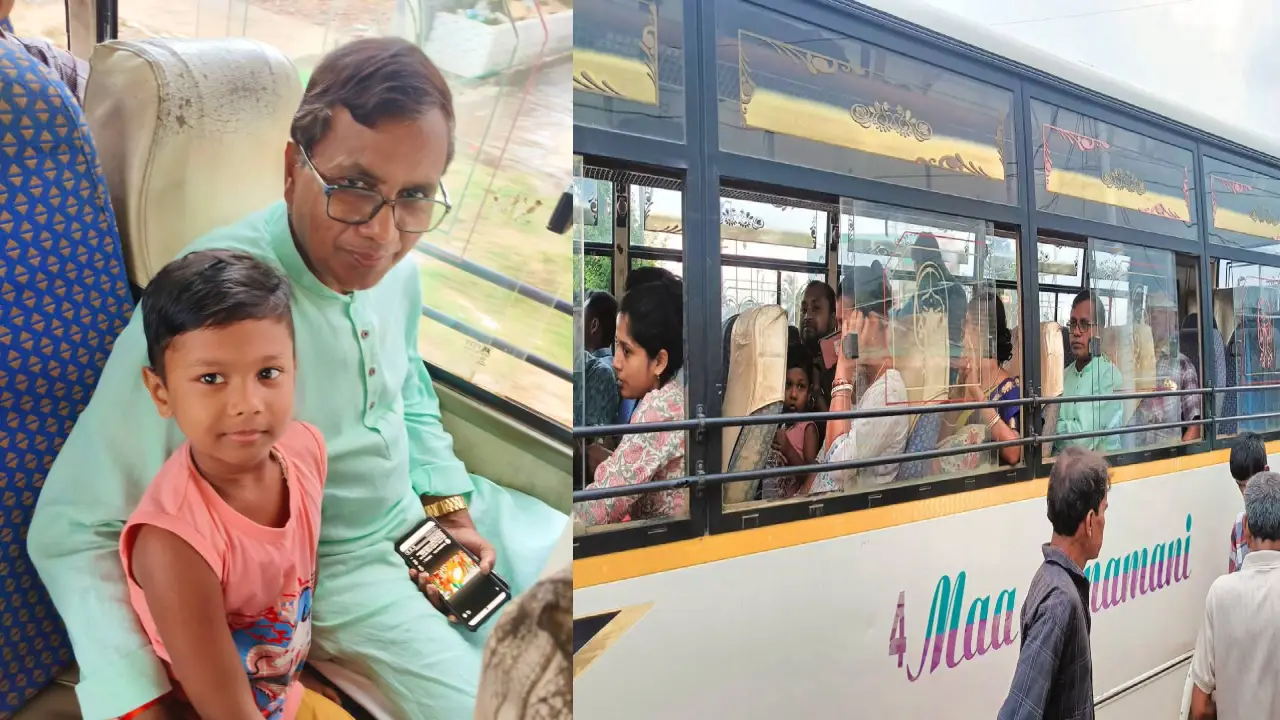 যাত্রীবাহী বাসে করে বাড়ি ফিরলেন শাসকের বিধায়ক ।