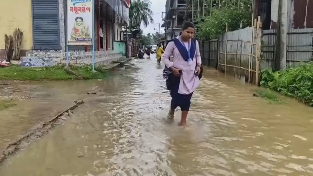 পৌরসভার গাফিলতিতে নাকাল কুমারঘাটের মানুষ? সামান্য বৃষ্টিতেই সামনে এল ভয়ংকর ছবি