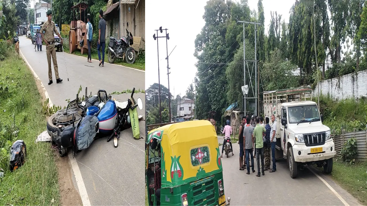 জাতীয় সড়কে দু্র্ঘটনায় গুরতর আহত এক।