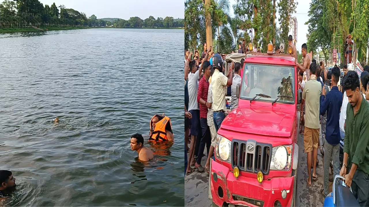 বন্ধুদের সাথে দিঘীর জলে নেমে মৃত্যু হল এক ছাত্রের ।
