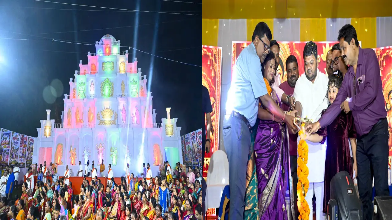 উদয়পুরে মহাষষ্ঠীর রাতেই জনজোয়ার, নবশক্তি সংঘ ও দেশবন্ধু সংঘের পুজোয় নজর কাড়ল বিশেষ আকর্ষণ!