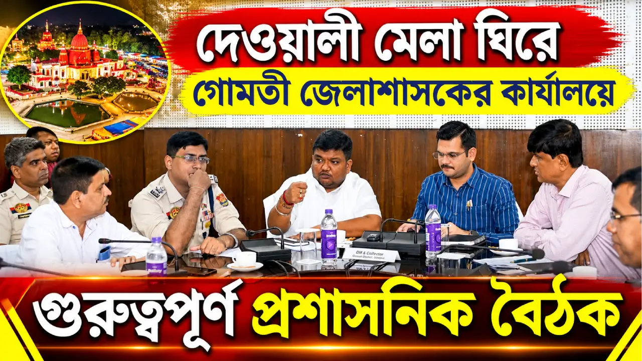 দেওয়ালী মেলা ঘিরে গোমতী জেলাশাসকের কার্যালয়ে গুরুত্বপূর্ণ প্রশাসনিক বৈঠক